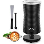 Milchaufschäumer Elektrisch 4-in-1, Milchschäumer für Heißer&Kalter Milchschaum Automatische mit 4 Modi，Anti-Rutsch Design, 400W, 240ml (Schwarz)