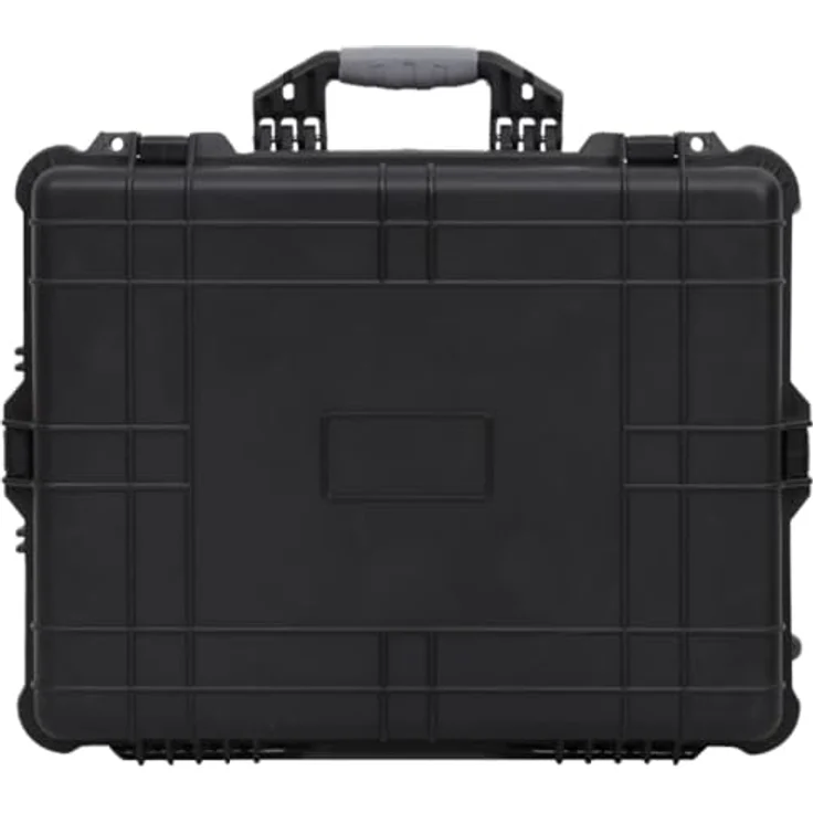 vidaXL Flugkoffer mit Rollen, Transportkoffer Schwarz 63x50x23cm, wasserdicht mit Schaumstoffeinlage und Druckventil – Bild 5