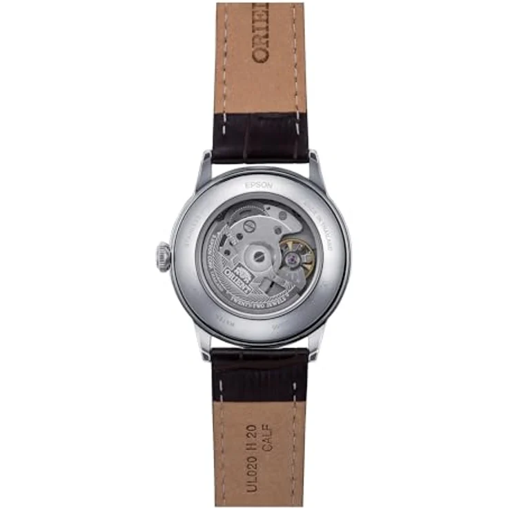 Orient Klassische Uhr RA-AC0M04Y10B, Herrenuhr mit mechanischem Uhrwerk, braunes Lederband – Bild 4