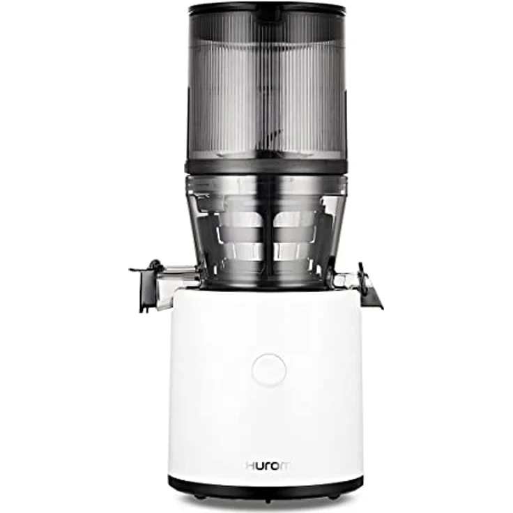 HUROM | Slow Juicer | Entsafter Gemüse und Obst | H320N | Elektrische Kaltpresse | Ruhiger Motor | Leicht zu Reinigen | mit Großem Behälter und Siebfilter | 2l | 200 Watt | BPA Frei | Weiß – Bild 1