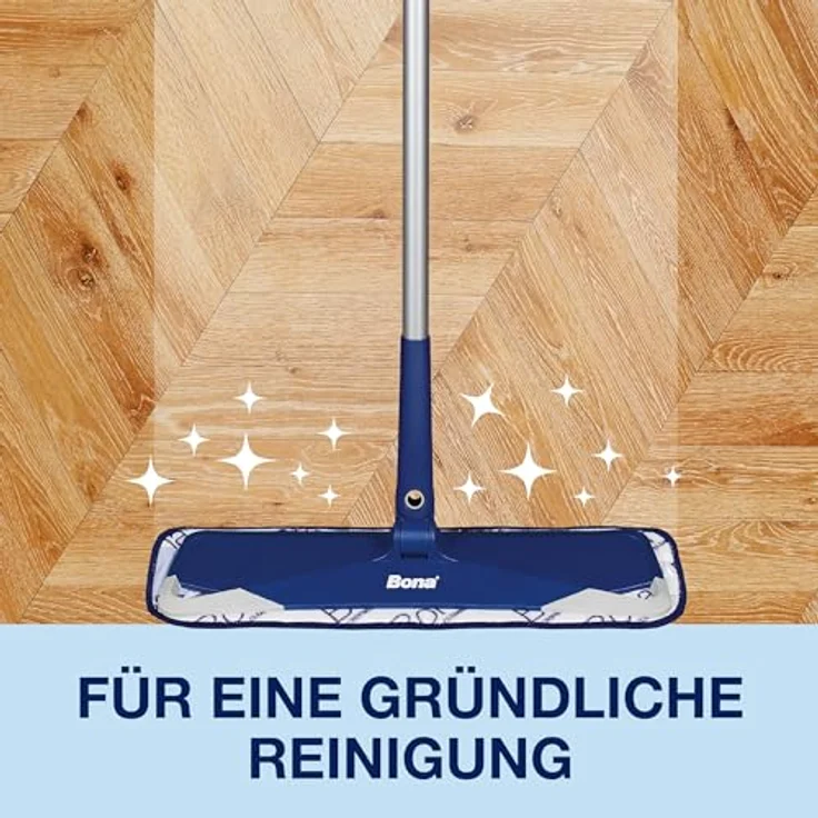 Bona Wischmopp Bezug, Bodentuch, Mikrofaser Deep Clean-Pad mit PowerLoop®-Technologie, kratzfrei, waschbar, grau – Bild 5