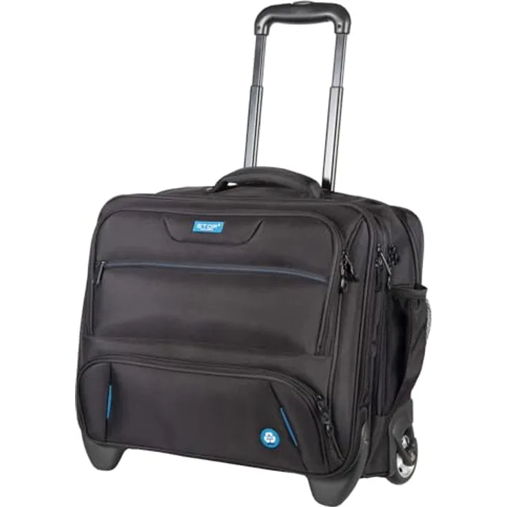 Lightpak Star 2-Rollen Businesstrolley, 45 cm mit Laptopfach, schwarz