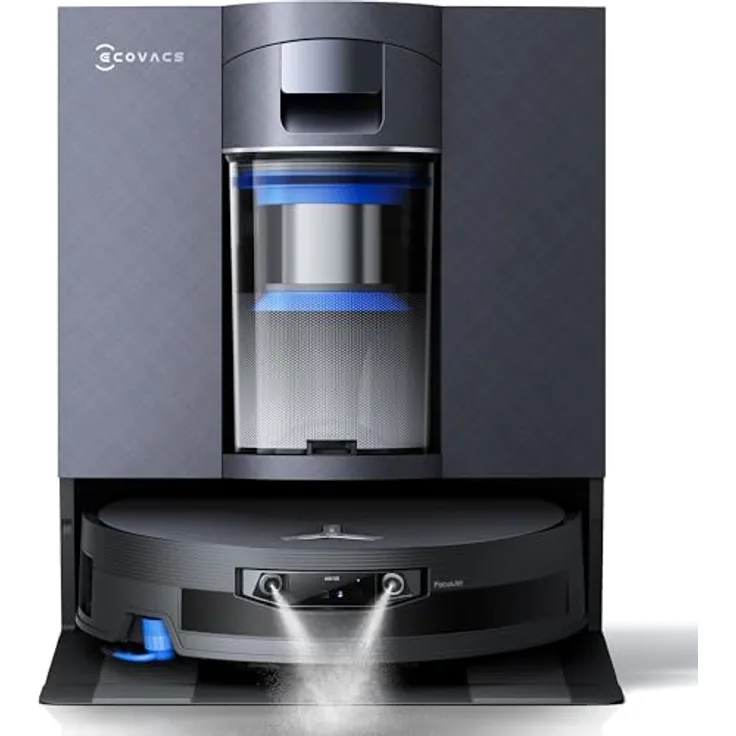 ECOVACS X12 OMNICYCLONE Saugroboter mit Wischfunktion, 22.000 Pa, FocusJet-System, OZMO ROLLER 3.0, PureCyclone 2.0, Silberschwarz