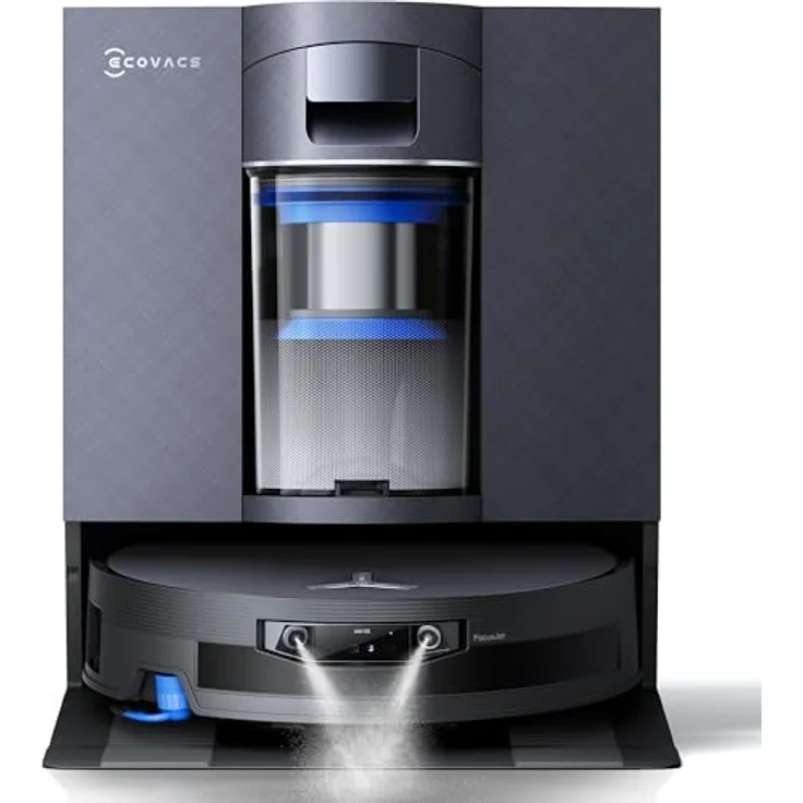 ECOVACS X12 OMNICYCLONE Saugroboter mit Wischfunktion, 22.000 Pa, FocusJet-System, OZMO ROLLER 3.0, PureCyclone 2.0, Silberschwarz – Bild 1