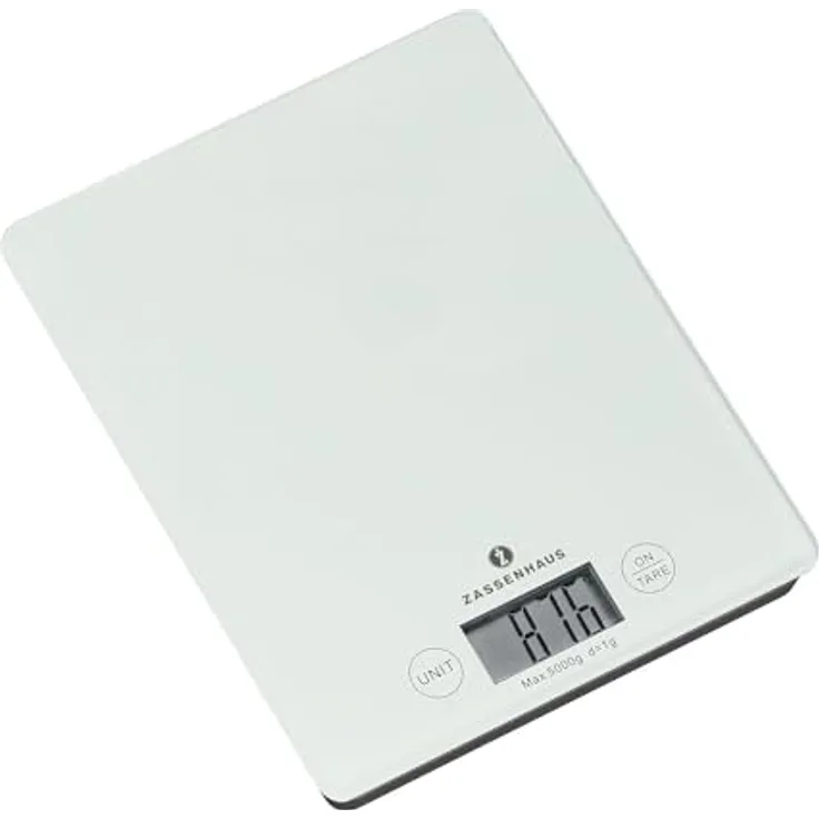 Zassenhaus 73201 Digital-Waage Balance weiß, Höhe 16,5 x 21,5 cm