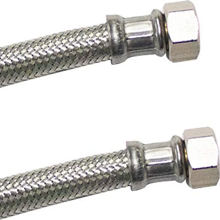 KLASEBO® flexibler Panzerschlauch DN13, Edelstahl 1/2 Zoll, DVGW-zertifiziert, Trinkwassergeeignet, 500 mm – Bild 1