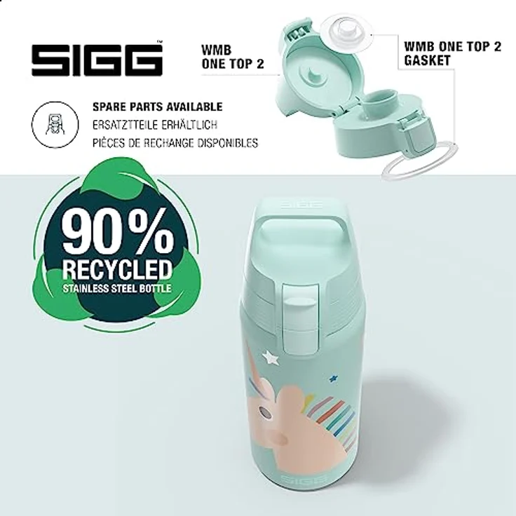 Sigg Trinkflasche, Edelstahl mehrfarbig, 0,5 L, für kohlensäurehaltige Getränke, hält 36 Stunden kalt, spülmaschinenfest – Bild 4