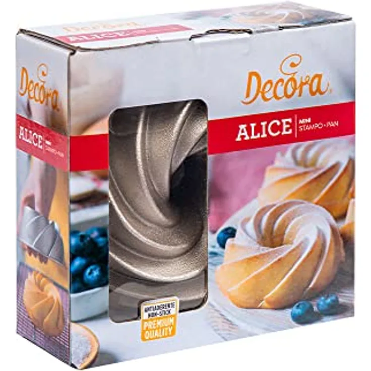 DECORA 0080116 ALUMINIUM DRUCKGUSS MINI-BACKFORM Ø 10 X 5 H CM ALICE
