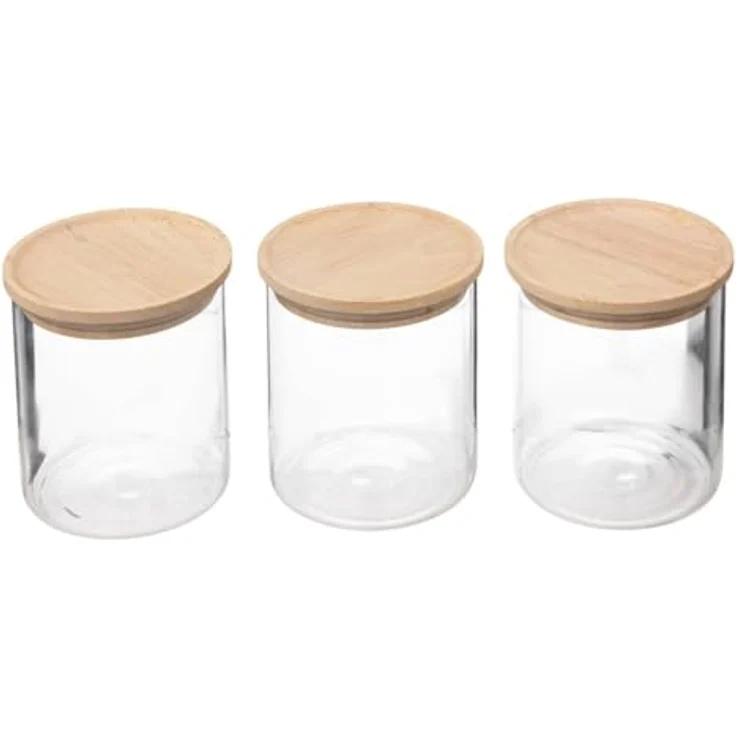 5 five simply smart - Set aus 3 luftdicht verschlossenen Glasgefäßen 350ml "hermet" - Praktische Aufbewahrung für Gewürze – Bild 2