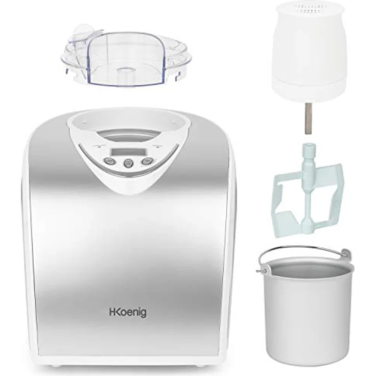 H.Koenig professionelle Eismaschine HF180 - Elektrisch - 1 L - 135 W - Kühlfunktion - Schnelle Zubereitung - Eis, Frozen Joghurt und Sorbet – Bild 6
