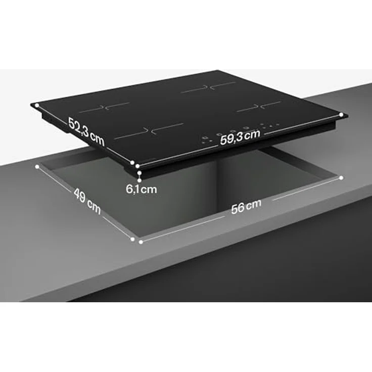 Klarstein Velaire XFC604I-B8-ELS, Induktions-Kochfeld mit 4 Kochzonen, 6400 W, Touch Timer und Kindersicherung – Bild 7