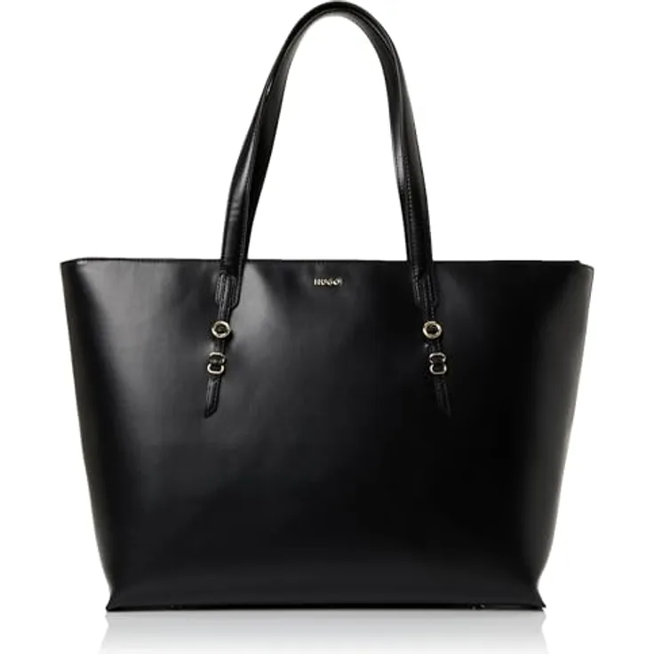 Hugo Syndra Shopper Tasche, 37 cm, schwarz, 100% Polyester, ideal für Einkäufe