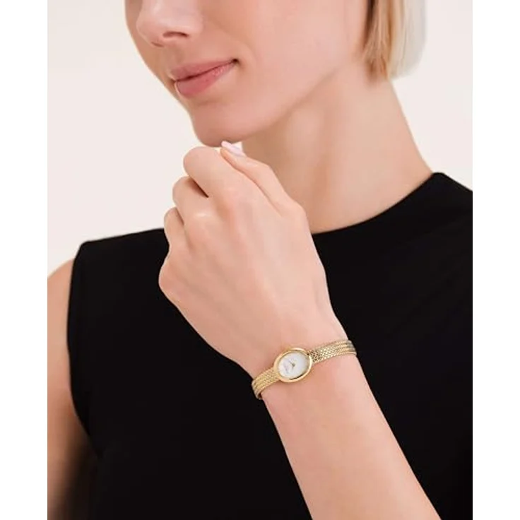 Rosefield Mini Oval Gold, Damen-Armbanduhr, wasserdicht bis 3 ATM, elegantes Design – Bild 2
