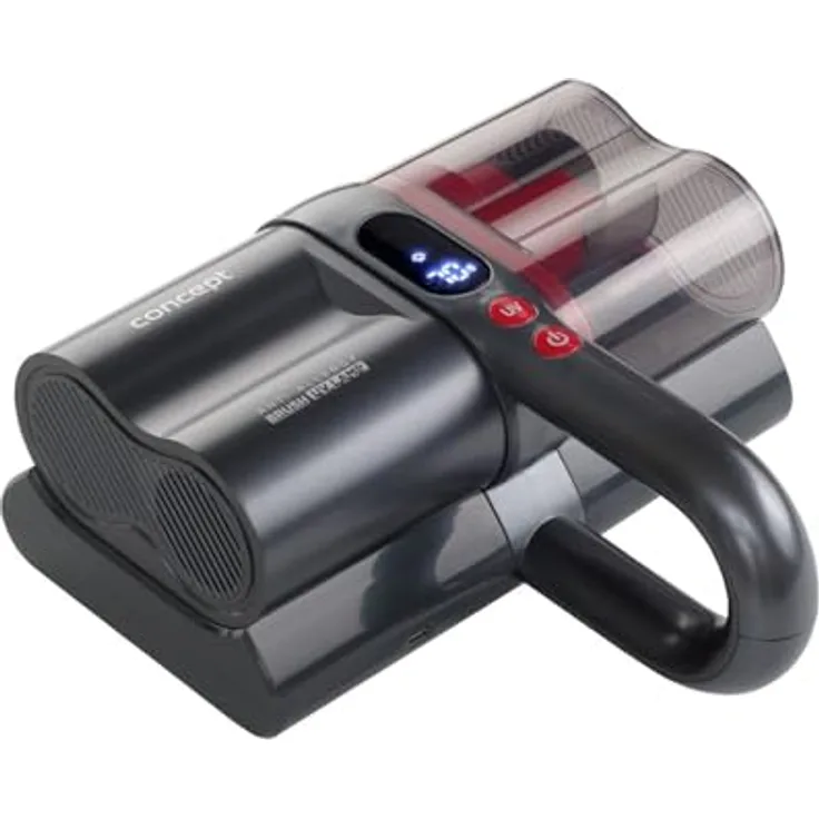 Concept VP2000 LumiStar 11,1 V UV Handstaubsauger mit UV-C-Sterilisationslampe, 120 W, BLDC-Motor, DREI Reinigungsmodi, Rotierende Bürste, in Schwarz