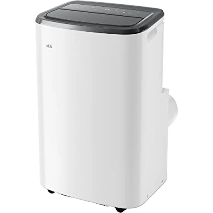 AEG Comfort 6000 AXP26U559HW, mobiles Klimagerät mit Kühlen/Heizen/Ventilator/Entfeuchtungsfunktion, 30-40 m², LED Display, Touch-Bedienung, App-Steuerung, weiß/schwarz – Bild 1