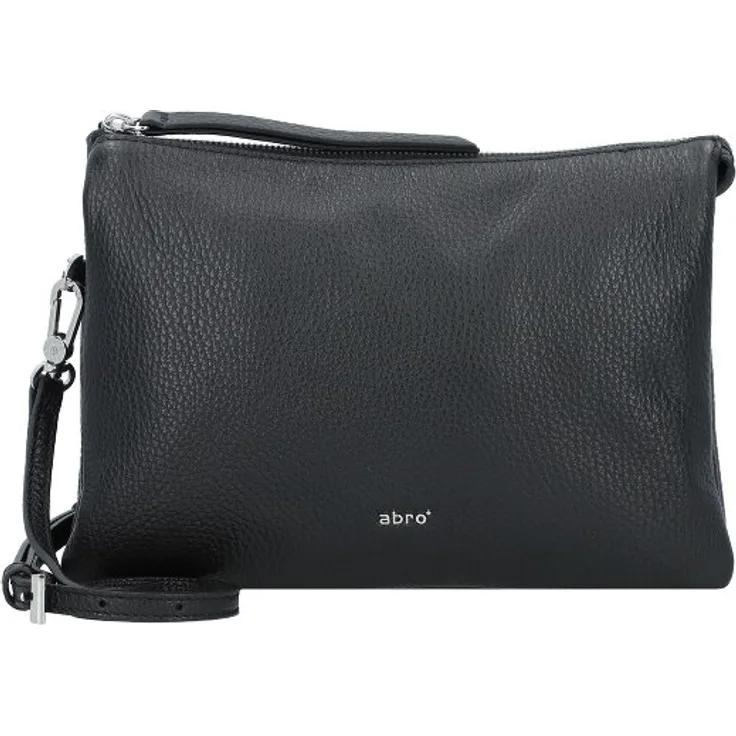 abro Adria Umhängetasche Leder, 24 cm, schwarz, 100% Leder