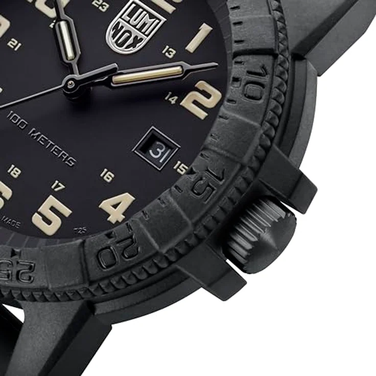Luminox Herren Analog Quarz Uhr mit Kunststoff Armband XS.0330, schwarzes Gehäuse, wasserdicht bis 100m, schweizer Technologie – Bild 5