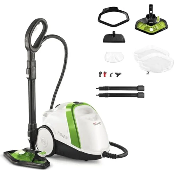 Polti Dampfreiniger Vaporetto Smart 110 Eco, Dampfreiniger, Grün, Schwarz, Weiss, 2 l Frischwassertank – Bild 3