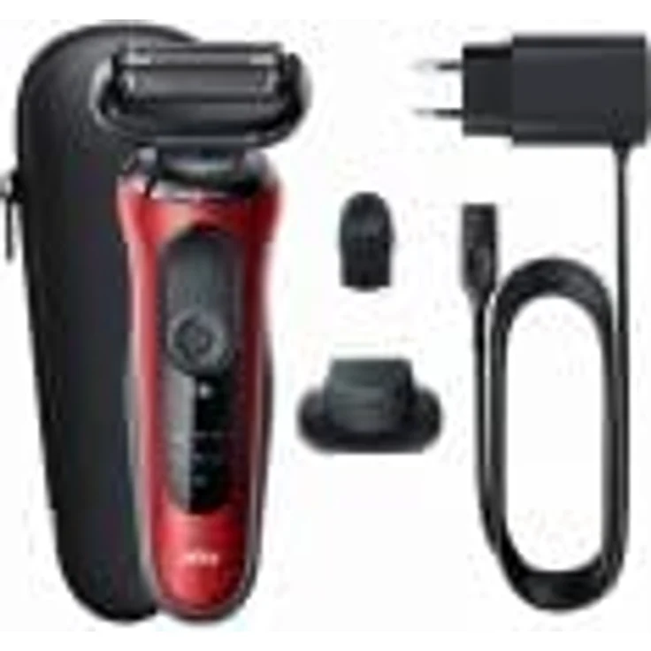 Oral-B, Rasierapparat, Braun Series 6 61-R1200s Folienschaber Trimmer Schwarz, Rot – Bild 5