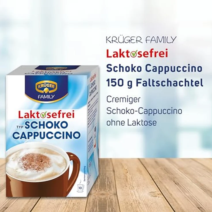 Krüger Cappuccino Schoko enthält Koffein, Laktosefrei 10x15 g – Bild 2