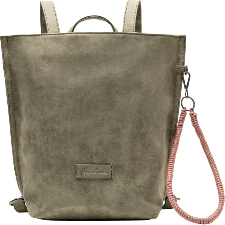 Fritzi aus Preußen Cityrucksack Fritzi33N, mit abnehmbarer Schlüsselschlange, moderner Kurier-Look, schwarz
