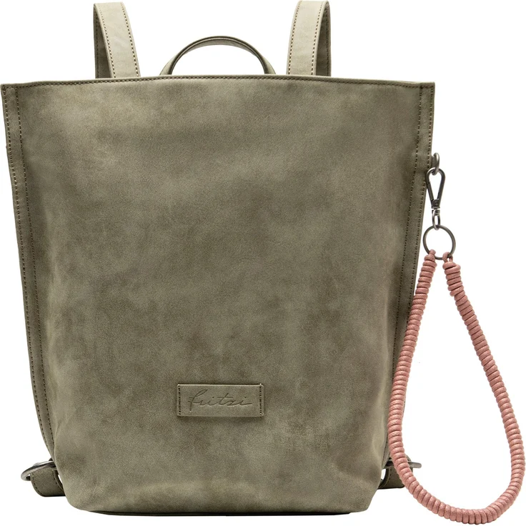 Fritzi aus Preußen Cityrucksack Fritzi33N, mit abnehmbarer Schlüsselschlange, moderner Kurier-Look, schwarz