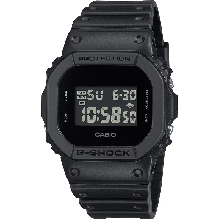 Casio Armbanduhr DW-5600UBB-1ER Schwarz, Sportuhr Taucheruhr Digitaluhr 48.90 mm