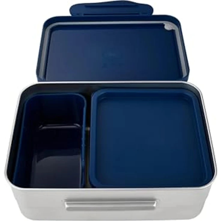 ergobag Lunchbox Edelstahl Brotdosen Set, 2er-Set aus kleiner und großer Dose, 100% BPA-frei, mit hübschen Motiven – Bild 3