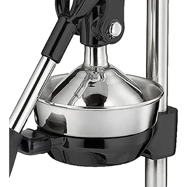 Cilio AMALFI Saftpresse Manuell | rostfreier Edelstahl | Schwarz | Zitruspresse Handpresse für 25% mehr Saft | geringer Kraftaufwand | Profi Fruchtpresse | 20 × 23,5 × 44 cm – Bild 3
