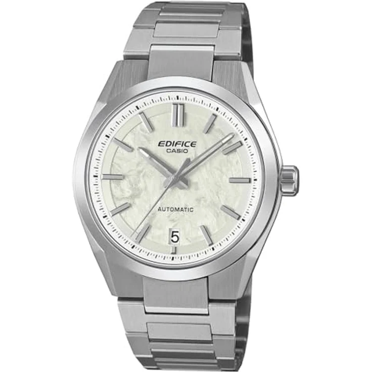Casio Edifice EFK-100D-7AER, Automatik Herrenuhr aus Edelstahl, silberfarben, mit Kalender und kratzfestem Synthetik-Saphirglas – Bild 1