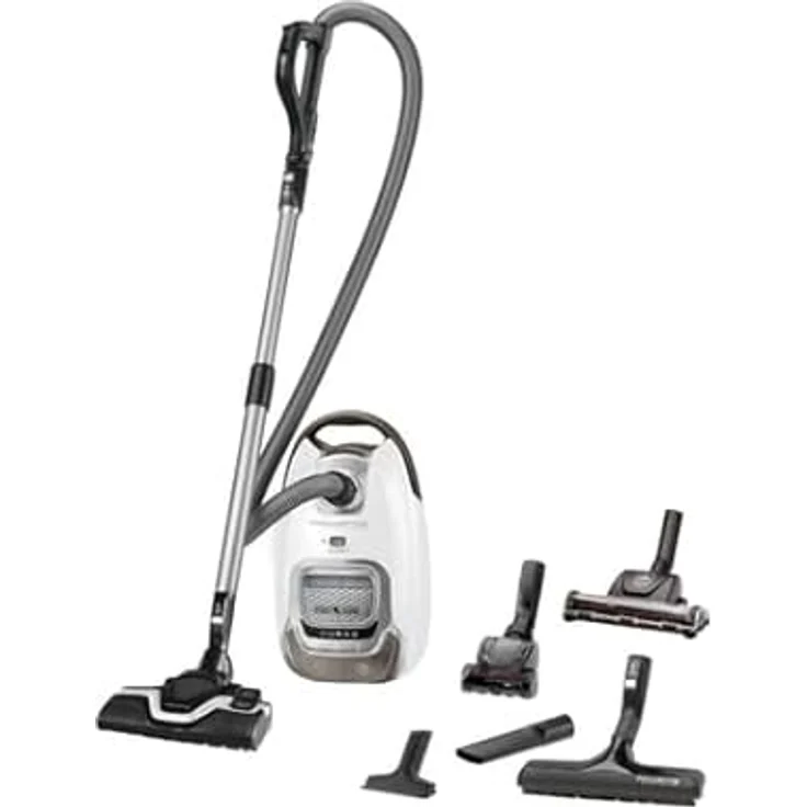 Rowenta RO7487EA Bodenstaubsauger, 400 W, 58 dB, weiß, mit Anti-Allergischer Leistung und Reinigungsset für Tiere – Bild 1