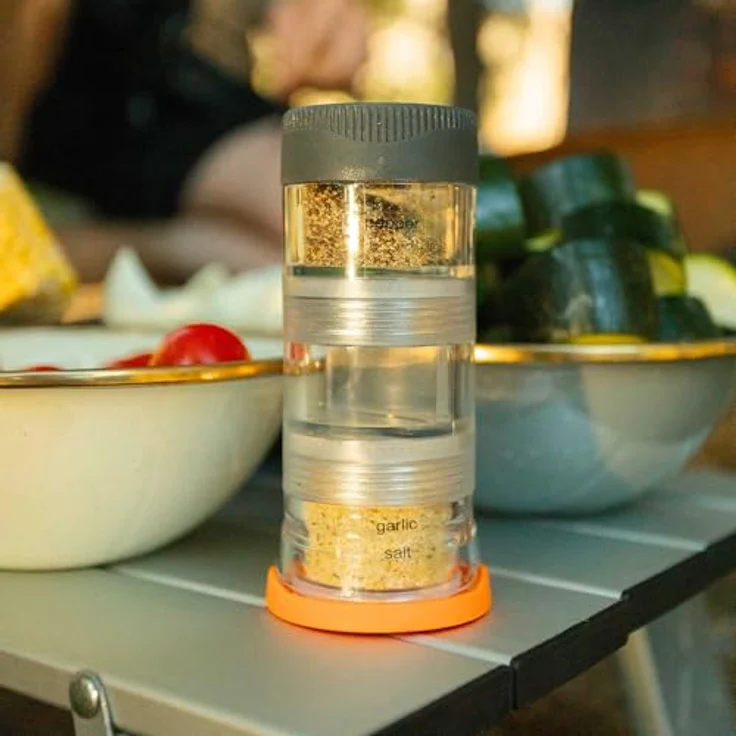 GSI Outdoors Spice Rocket, Unisex Gewürzspender für Outdoor, farblos, Einheitsgröße mit 3 Doppelkammern und einfacher Reinigung – Bild 2