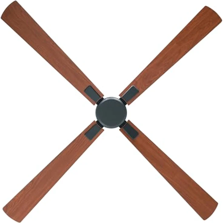 CASAFAN Eco Neo III, Energiespar Deckenventilator mit Fernbedienung, WiFi, 152 cm, basaltgrau, Wendeflügel Nussbaum/Kirschbaum – Bild 8