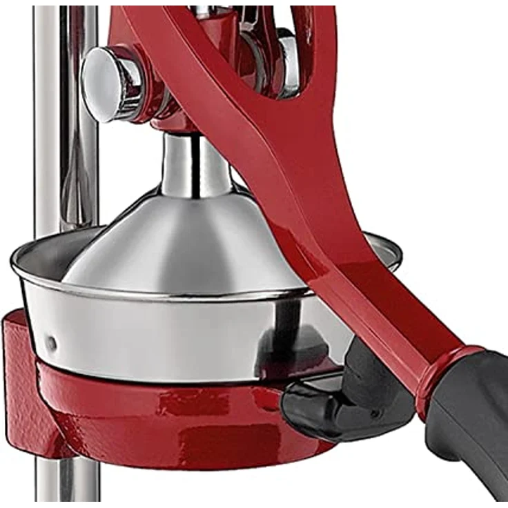 Cilio LIVORNO Granatapfel Presse, Saftpresse Manuell | rostfreier Edelstahl | Rot | Profi Fruchtpresse | Zitruspresse Handpresse für 25% mehr Saft | geringer Kraftaufwand | 18 × 25 × 48 cm – Bild 4