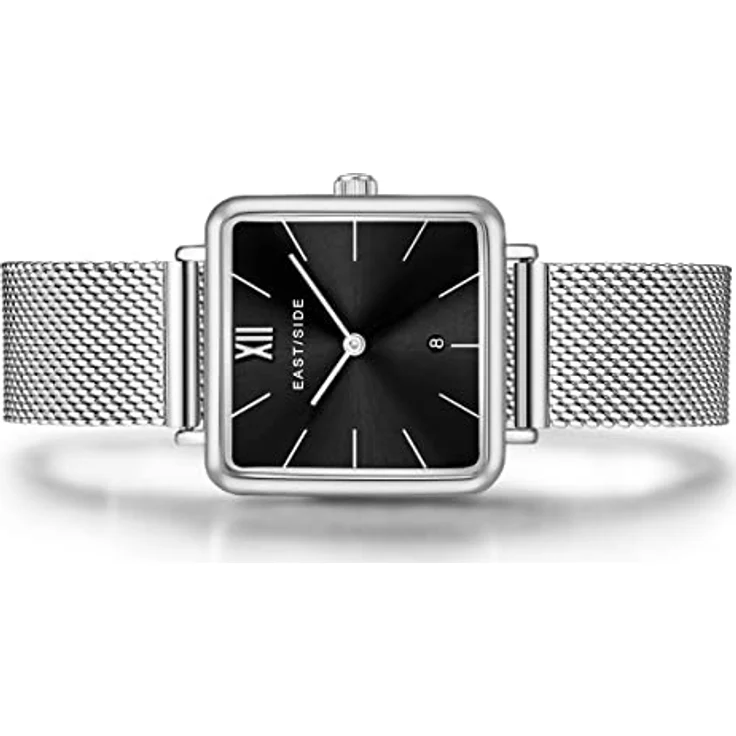 Eastside Damen Uhr analog Japan Quarzwerk mit Edelstahl Silber Armband - Urbaner Charme und edle Materialien – Bild 2