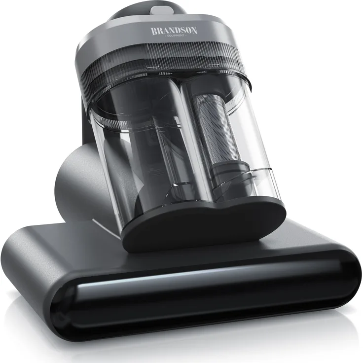 Brandson Milbensauger, Handstaubsauger 400W, UV-C, Hepa H11 Filter, Ultraschall, Bürstenwalze, Heißluft, Anionen, 13kPa, Anti-Milben, für Matratzen/Polster