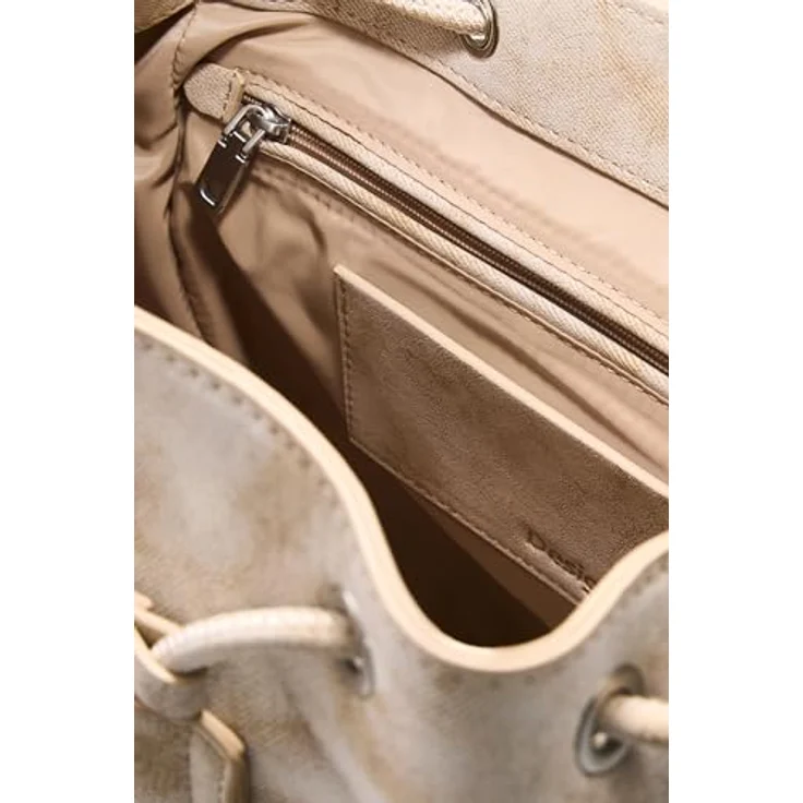 Desigual Sierra City Rucksack, beige, 28 cm, 100% Polyester, kompakte Maße 23 cm x 11 cm x 28 cm – Bild 4