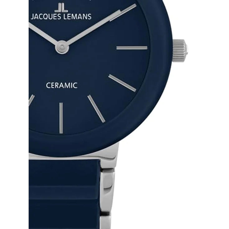 JACQUES LEMANS Monaco 42-7Y Damenarmbanduhr, Quarz, Edelstahl/Keramik, blau, 34 mm – Bild 2