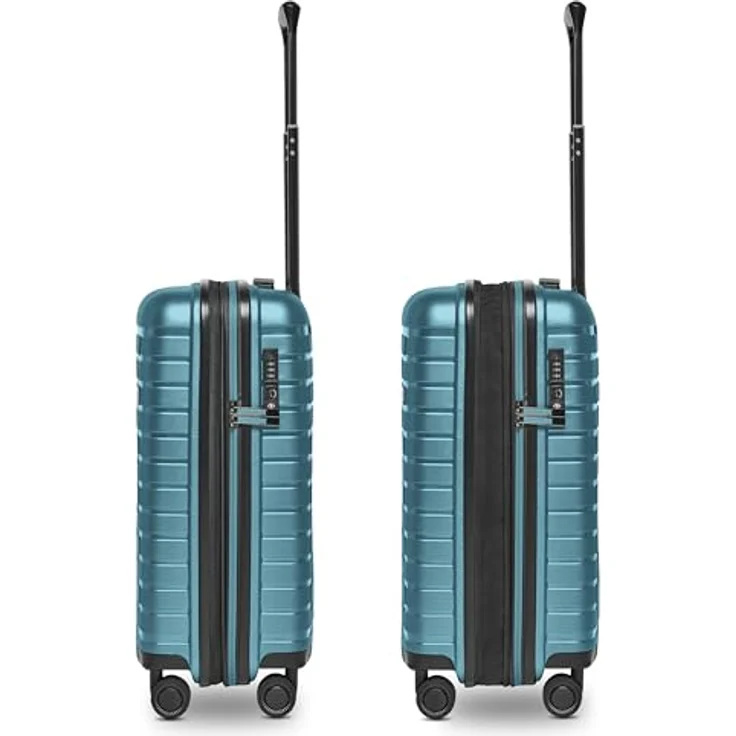 Pactastic Hartschalen Kabinen-Koffer | Kleiner Cabin-Trolley 40 x 20 x 55 cm von 40 auf 48 Liter erweiterbar | aus hochwertigem Polypropylen | 4 Doppelrollen & TSA-Schloss (Collection 04) – Bild 2