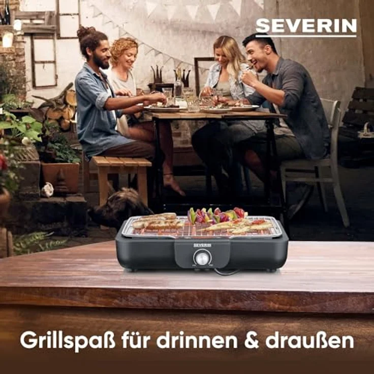 Severin Tischgrill PG 8554 mit Grillrost, 2300 W, Sofort einsatzbereit - keine aufwendigen Grillvorbereitungen – Bild 3