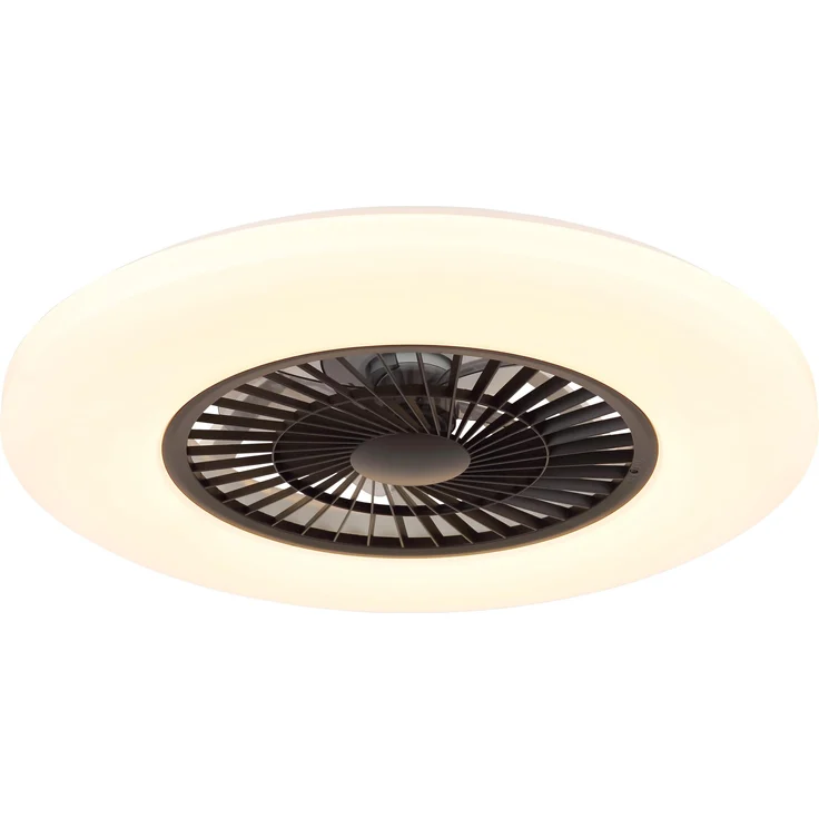 Globo Alva, Deckenventilator, dimmbar, Fernbedienung, RGB-Farbwechsel, Weiss