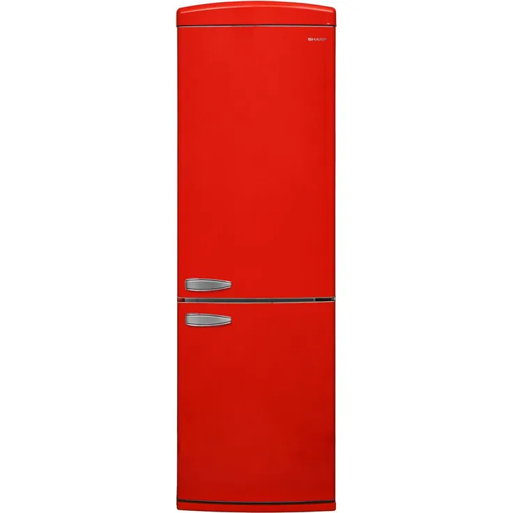 Sharp SJ-NRA11RMXRD Kühl- und Gefrierkombination, freistehend, 331 l, NoFrost, Fresh Zone, leise mit 37 dB, rot