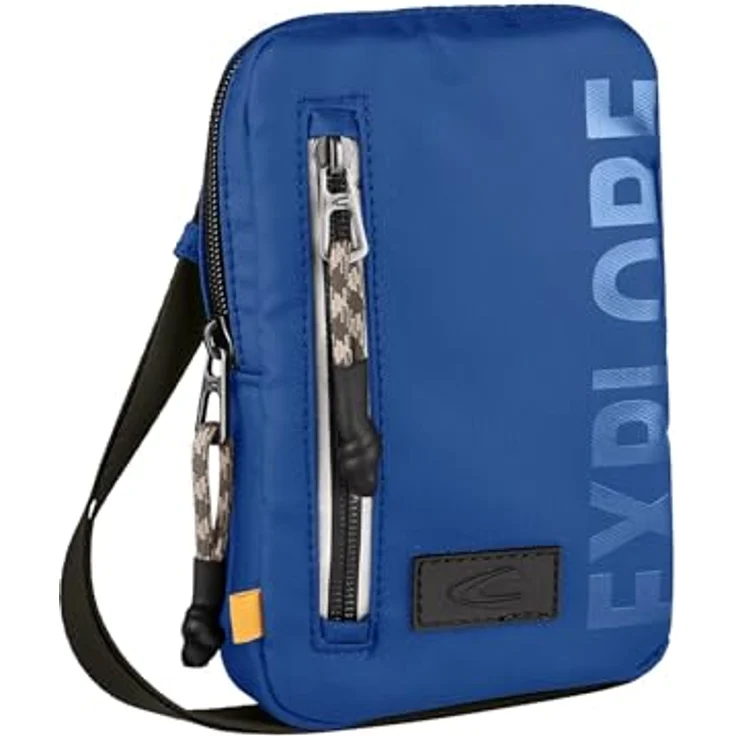 camel active Explore Mini Bag Umhängetasche, 12.5 cm x 4.5 cm x 19.5 cm, 100% Nylon, blau – Bild 1