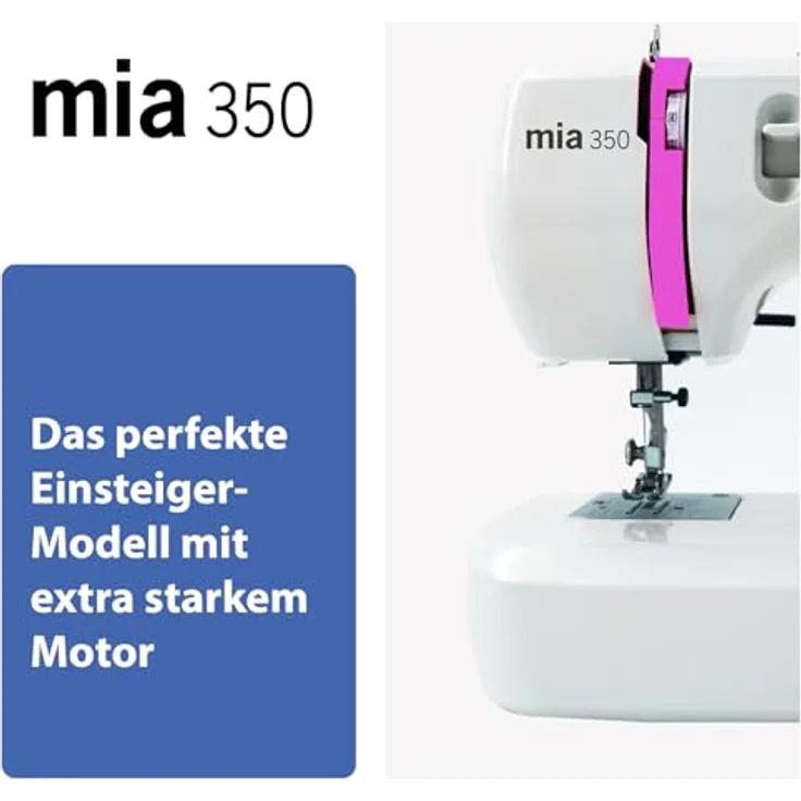 GLAESER home Nähmaschine GLAESERhome Nähmaschine mia350 pink, Anfänger Nähmaschine – Bild 2