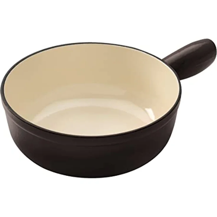 KUHN RIKON 32209 Induktion Eisenguss 24cm Fondue Caquelon, Gusseisen, Schwarz, 24 cm – Bild 2
