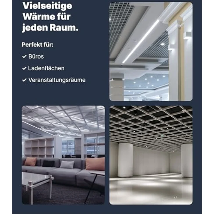 Viesta 60x60 Carbon Crystal Infrarot Wandheizung 360 W mit TH12 Thermostat, weiß, energiesparend, Überhitzungsschutz – Bild 6