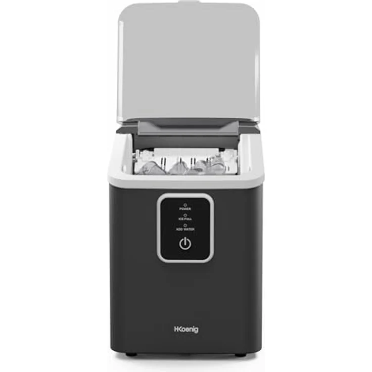 H.Koenig KUB12, Eiswürfelmaschine mit 12 kg Tagesproduktion, 2 Eiswürfelgrößen, tragbar, kompakt, leise, 1 l Tank, Eiswürfel in 6 Minuten – Bild 5