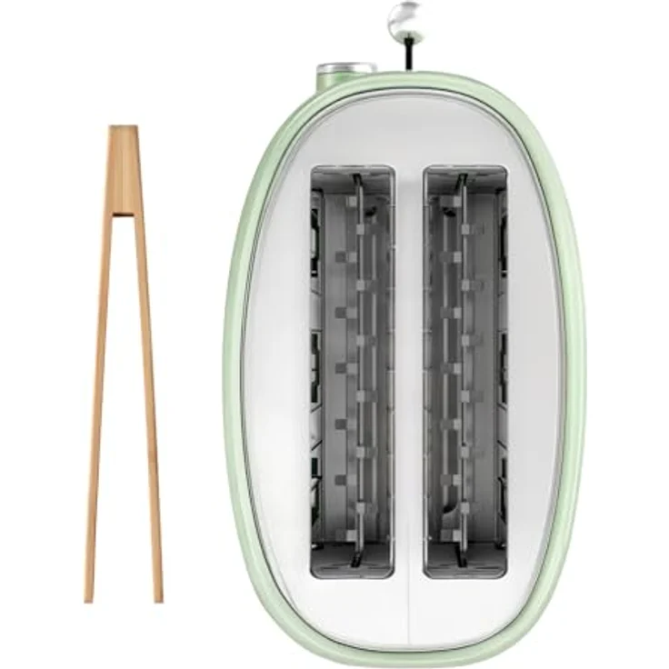 SWEISS Vintage-Toaster GRS7, 850 W Leistung mit 2 Schlitzen und 6 Bräunungsstufen, grün – Bild 4
