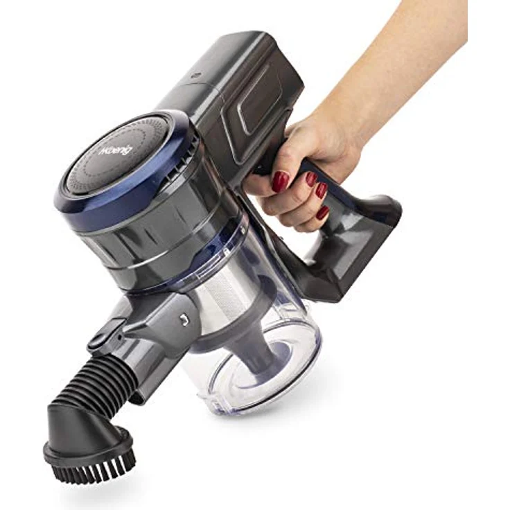 H.Koenig Kabelloser Handstaubsauger ohne Beutel UP700 - EasyClean - 2 Geschwindigkeiten-Leistungsstark-Kompakt-Leise - 120W - multifunktional für Haus, Auto und Büro, Kunststoff, graublau – Bild 5