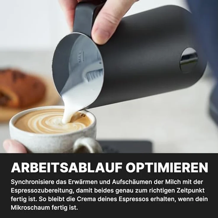 Subminimal Milchaufschäumer NanoFoamer Pro Gen2 Milchaufschäumer, Schwarz, 180ml Fassungsvermögen, 400 Watt, Lithium-Ionen Akku – Bild 5